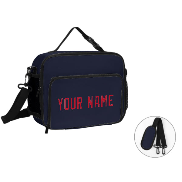 Maßgeschneidertes Stahlblau Red Lunch-Tasche