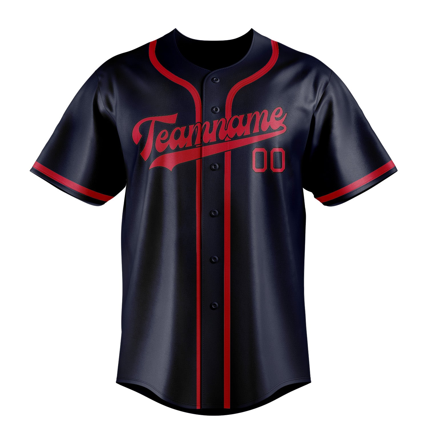 Benutzerdefiniertes Professionelles Stahlblau Rot Baseballtrikot