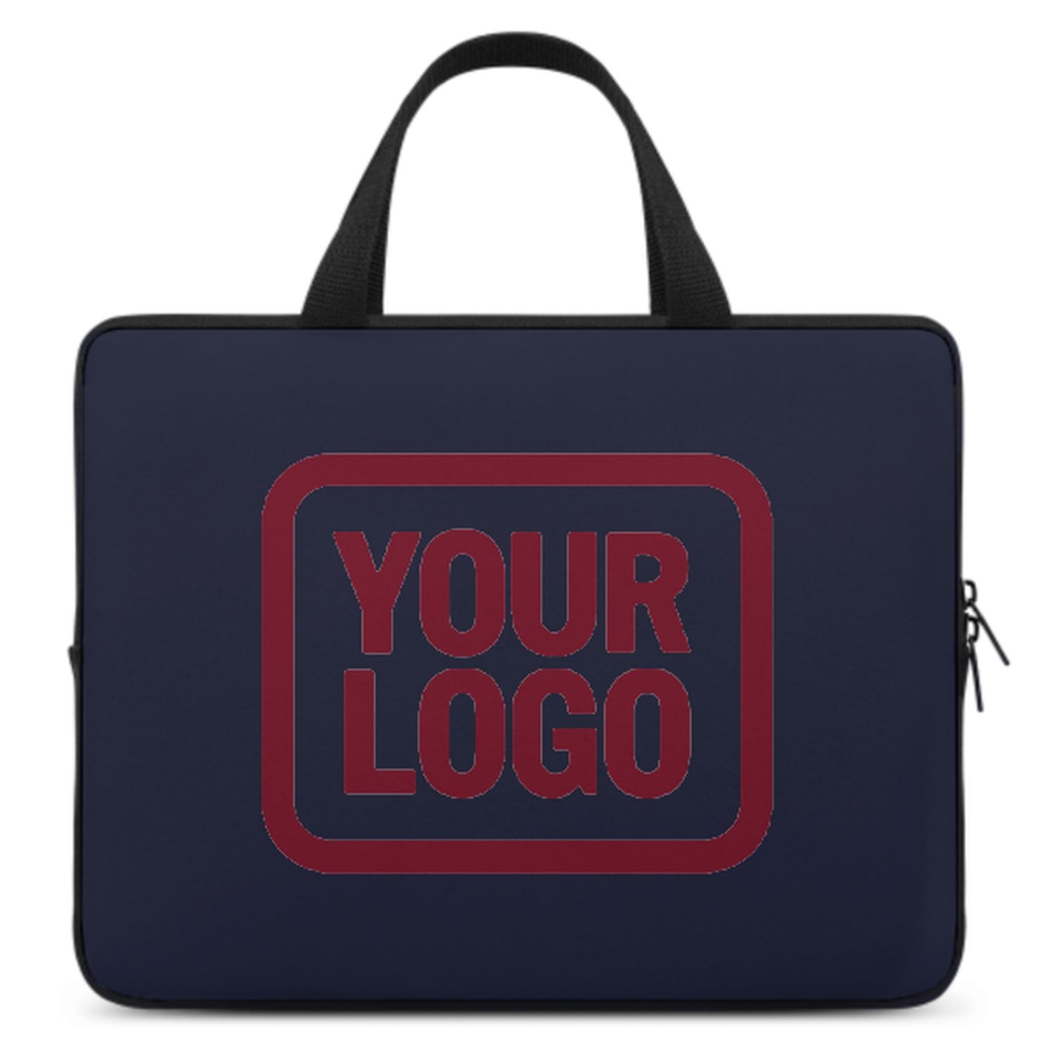 Maßgeschneidertes Stahlblau Crimson Red Laptop Tasche
