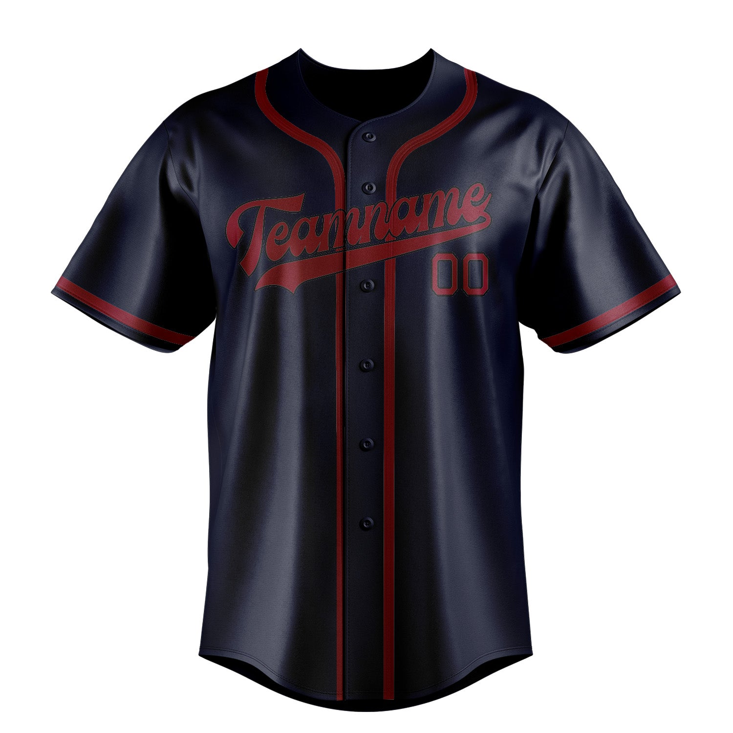 Benutzerdefiniertes Professionelles Stahlblau Karmesinrot Baseballtrikot