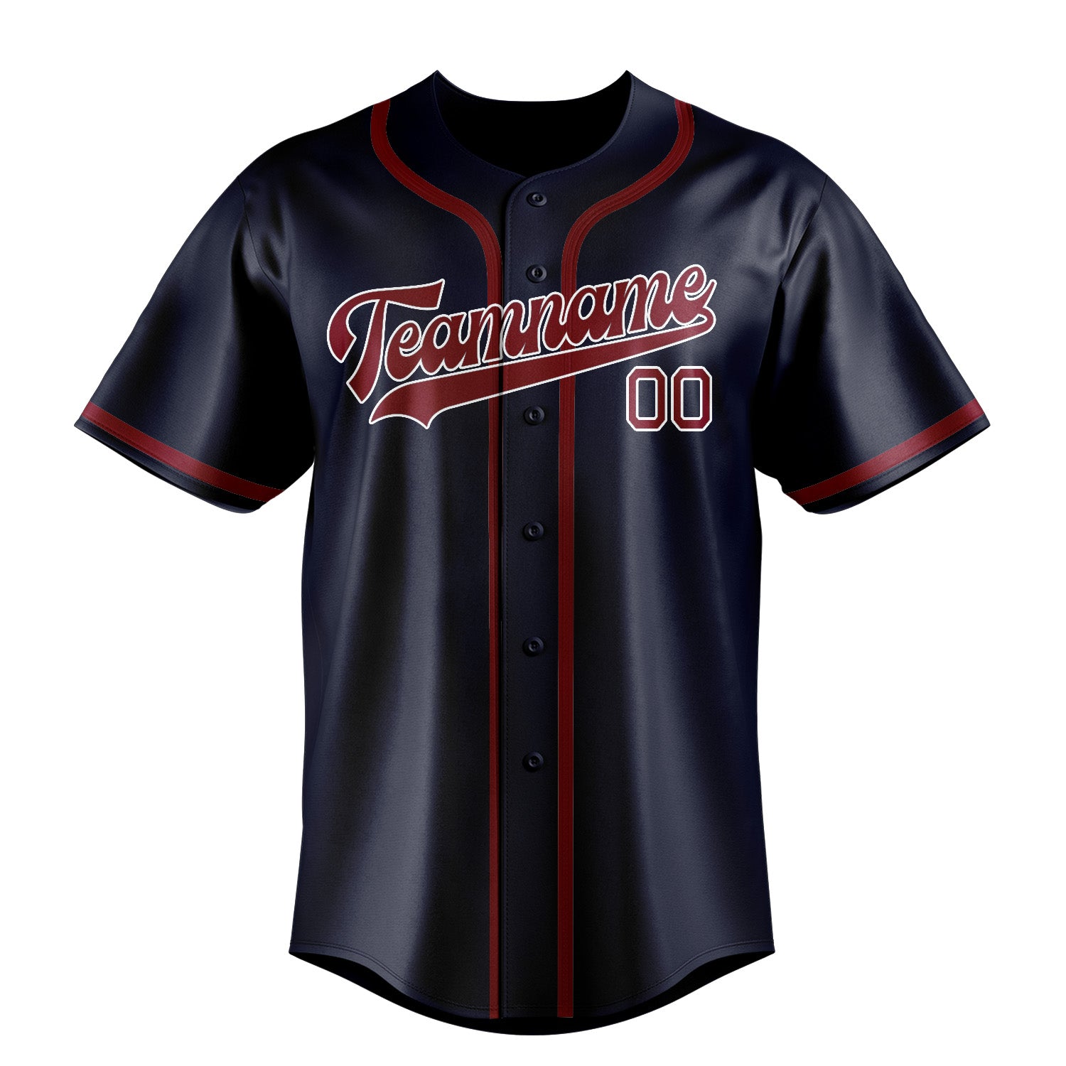 Benutzerdefiniertes Professionelles Stahlblau Karmesinrot Baseballtrikot