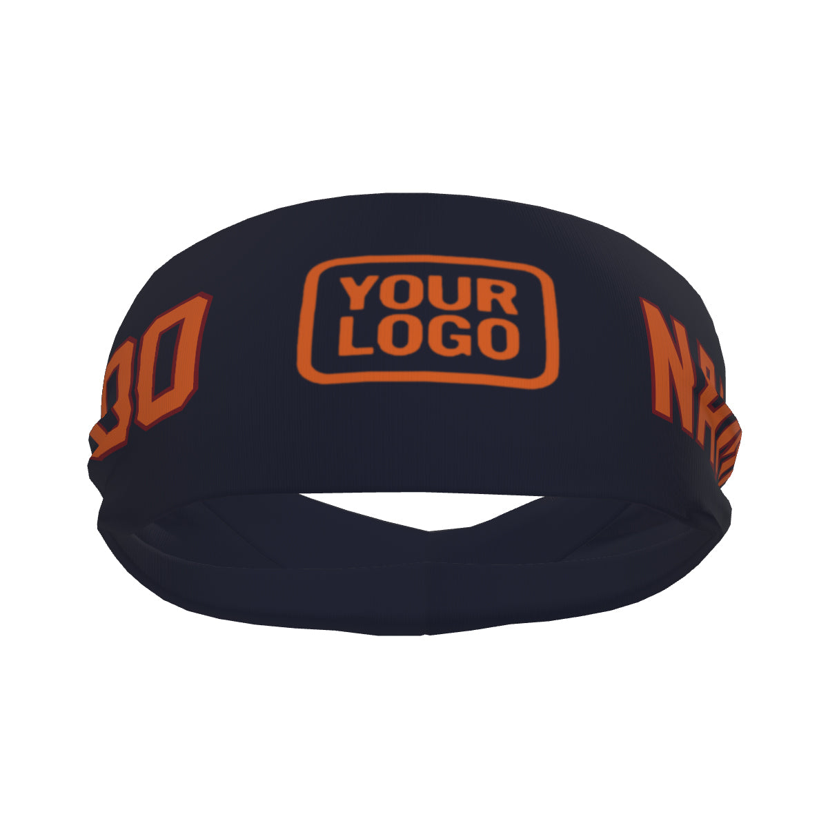 Maßgeschneidertes Stahlblau Orange Sport Stirnband