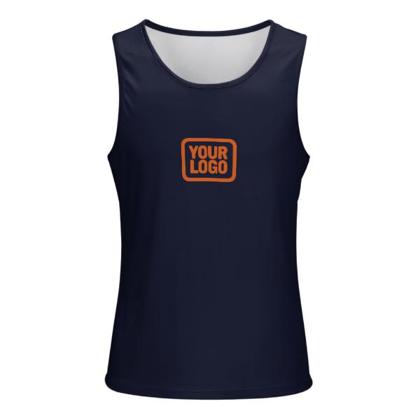 Maßgeschneidertes Stahlblau Orange Herren Tanktop