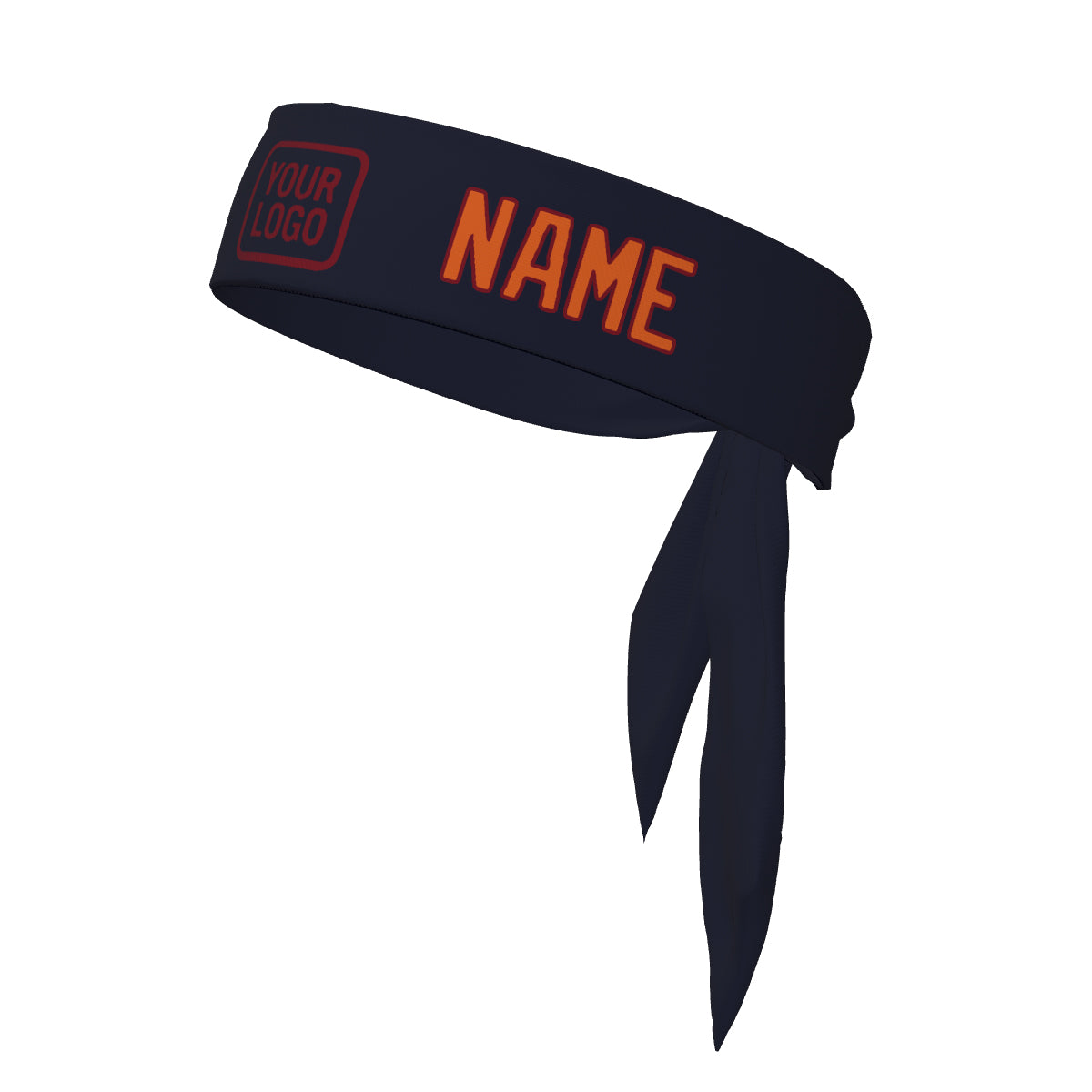 Maßgeschneidertes Stahlblau Orange Stirnband