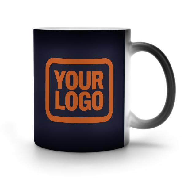 Maßgeschneidertes Stahlblau Orange Magischer Becher