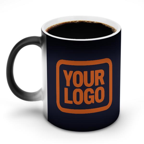 Maßgeschneidertes Stahlblau Orange Magischer Becher