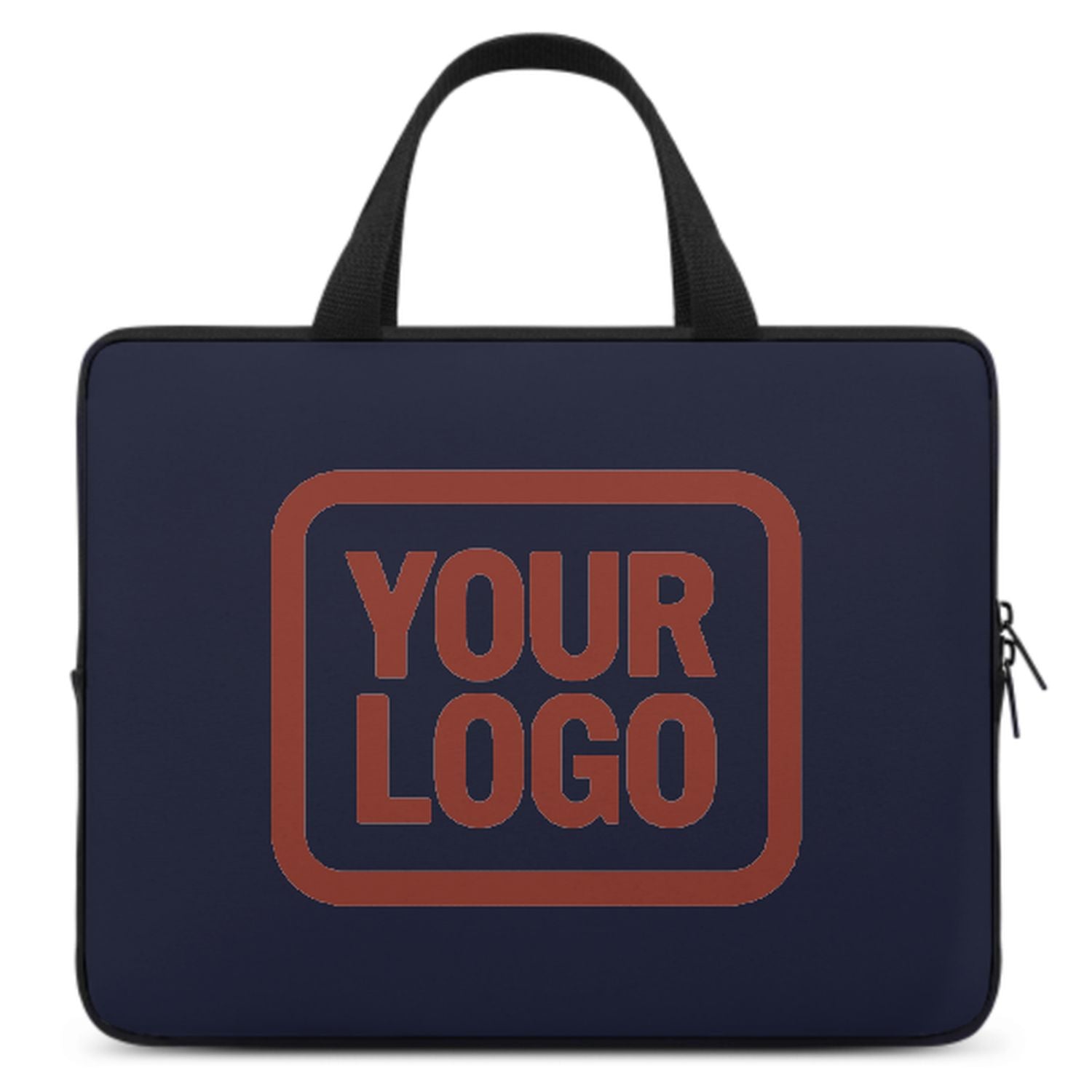 Maßgeschneidertes Stahlblau Coral Red Laptop Tasche