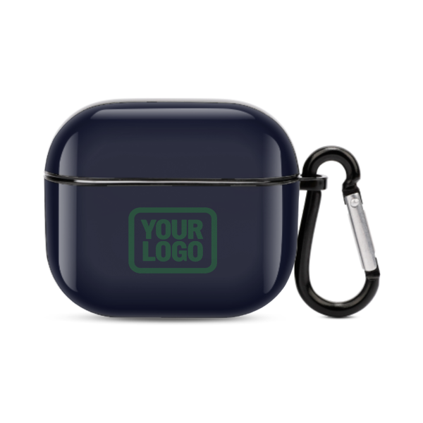 Maßgeschneidertes Stahlblau Moosgrün AirPods-Hülle (3. Generation)
