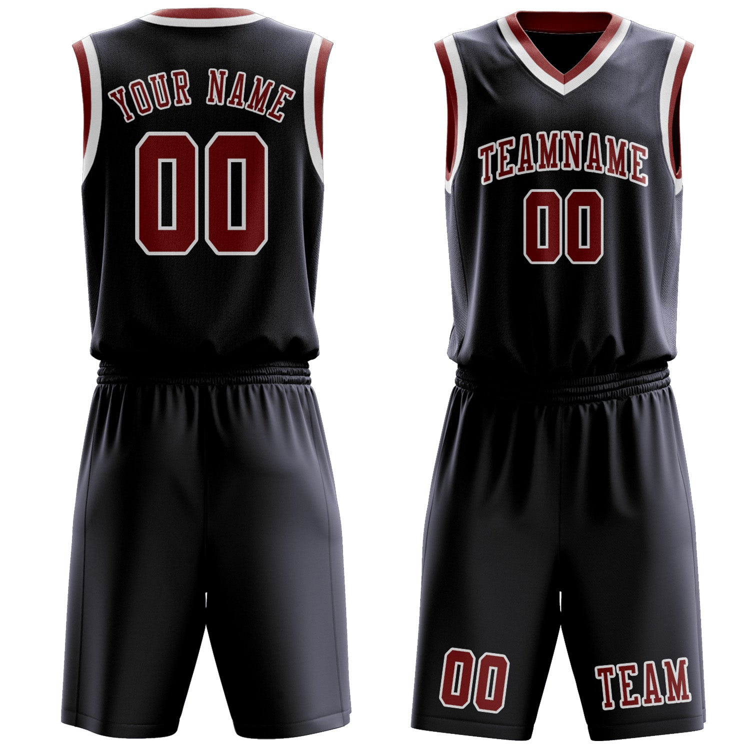 Benutzerdefiniertes Professionelles Stahlblau Korallenrot Basketballtrikot-Set