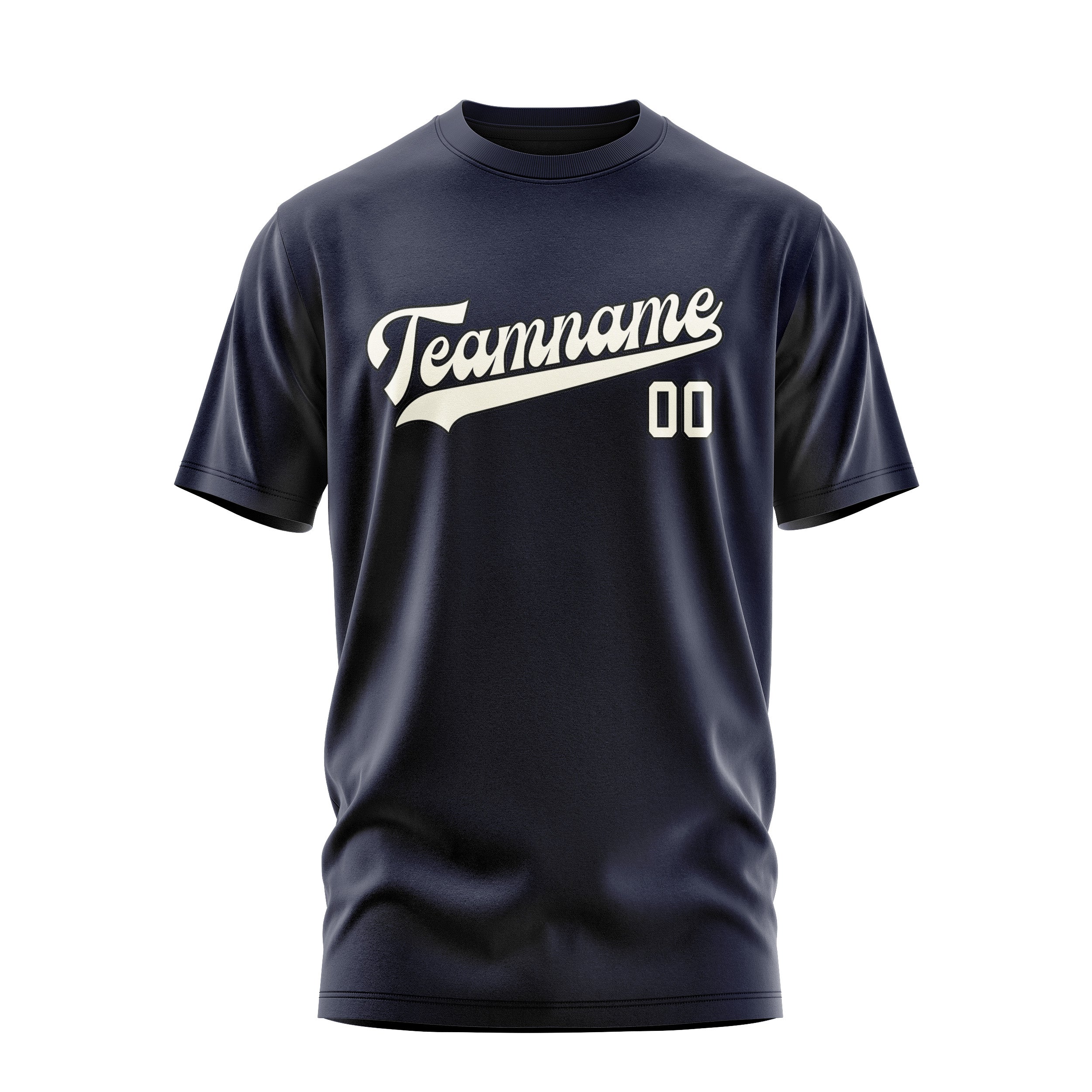 Maßgeschneidertes Stahlblau Beige T-Shirt