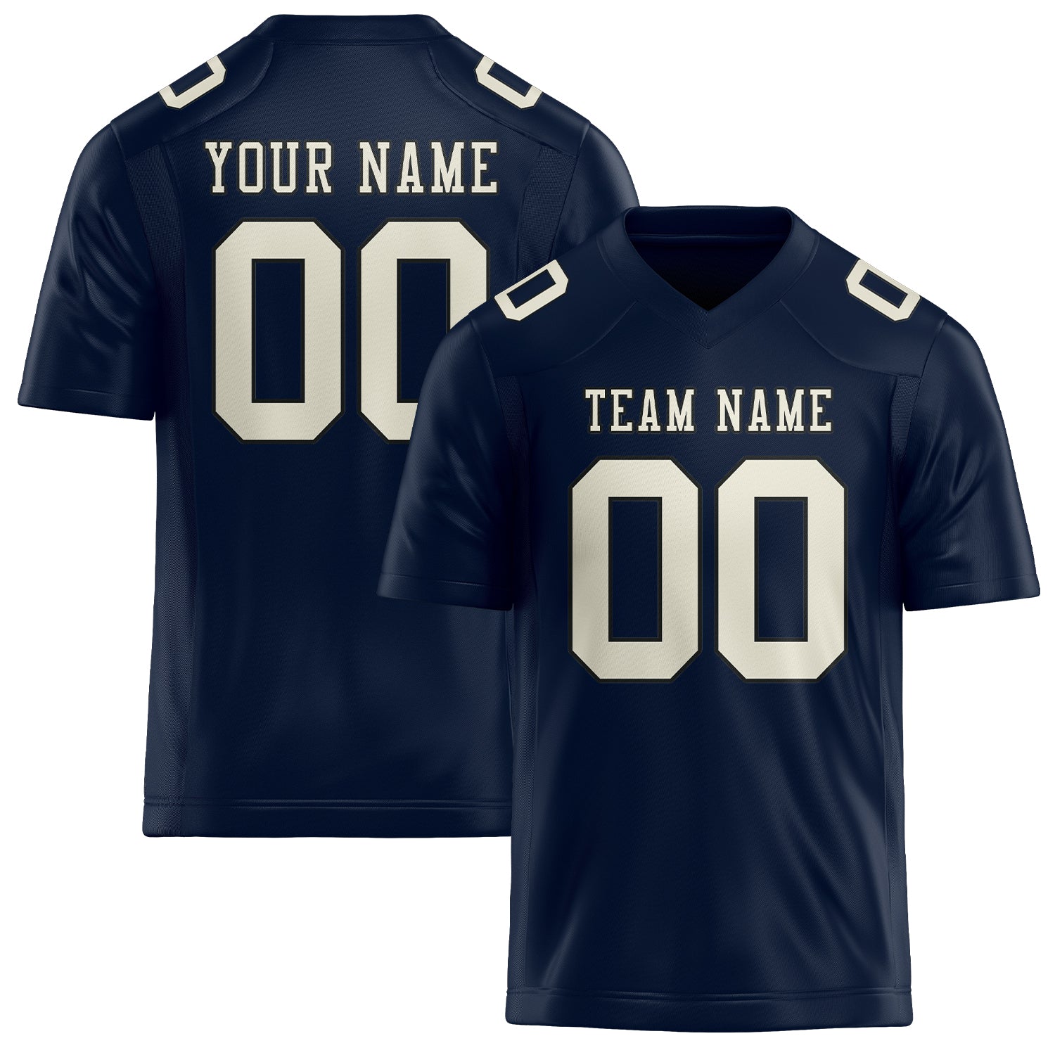 Maßgeschneidertes Professionelles Stahlblau Beige Rugbytrikot