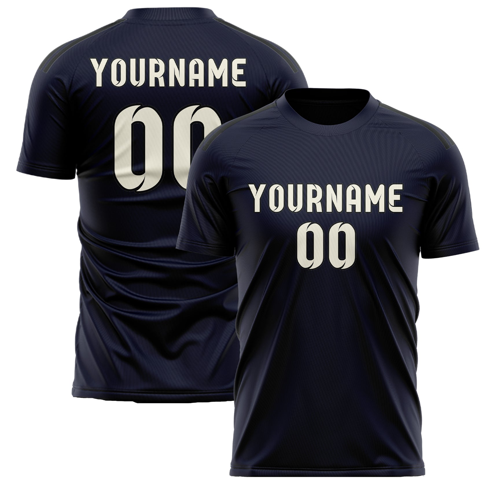 Benutzerdefiniertes Professionelles Stahlblau Beige Fußballtrikot