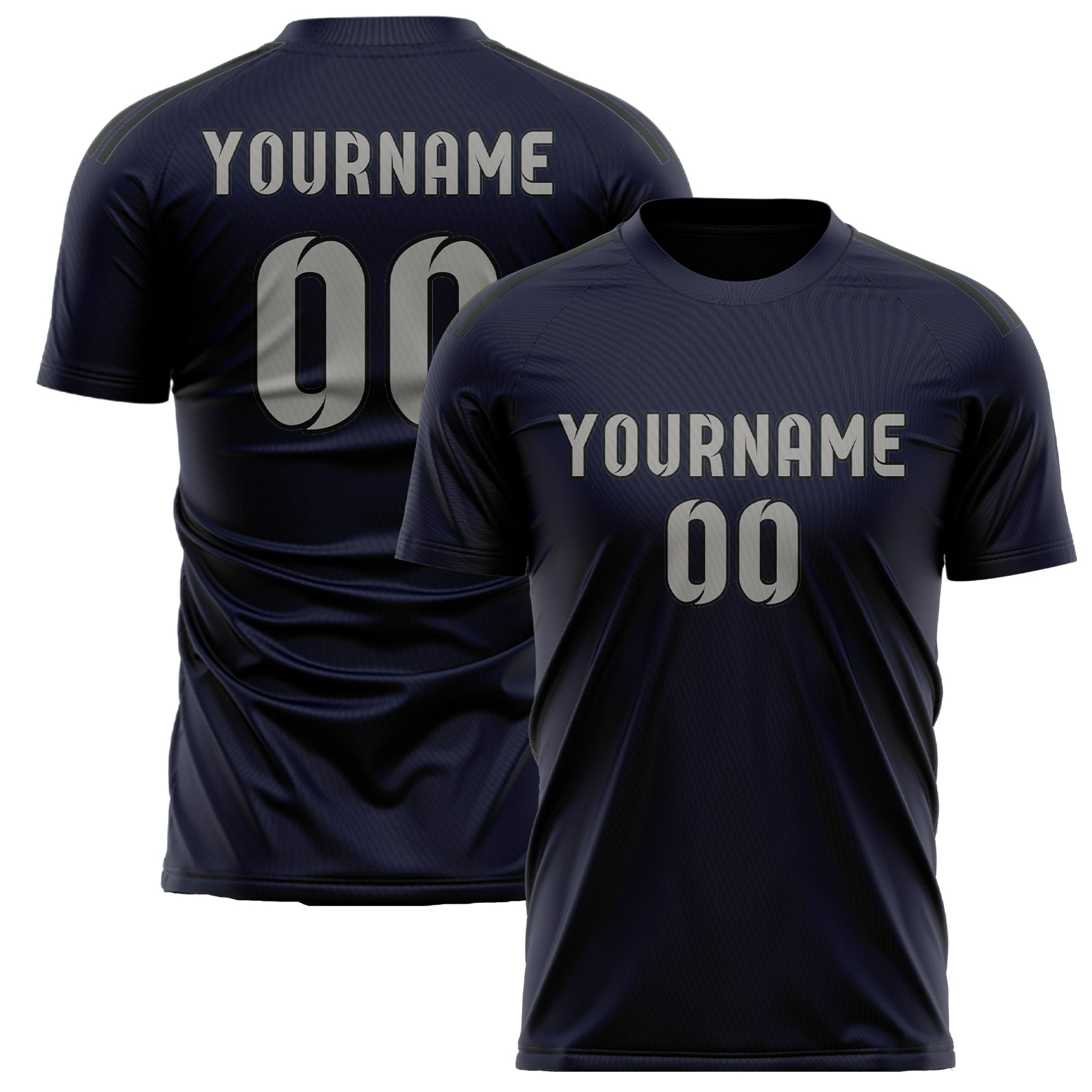 Benutzerdefiniertes Professionelles Stahlblau Grau Fußballtrikot