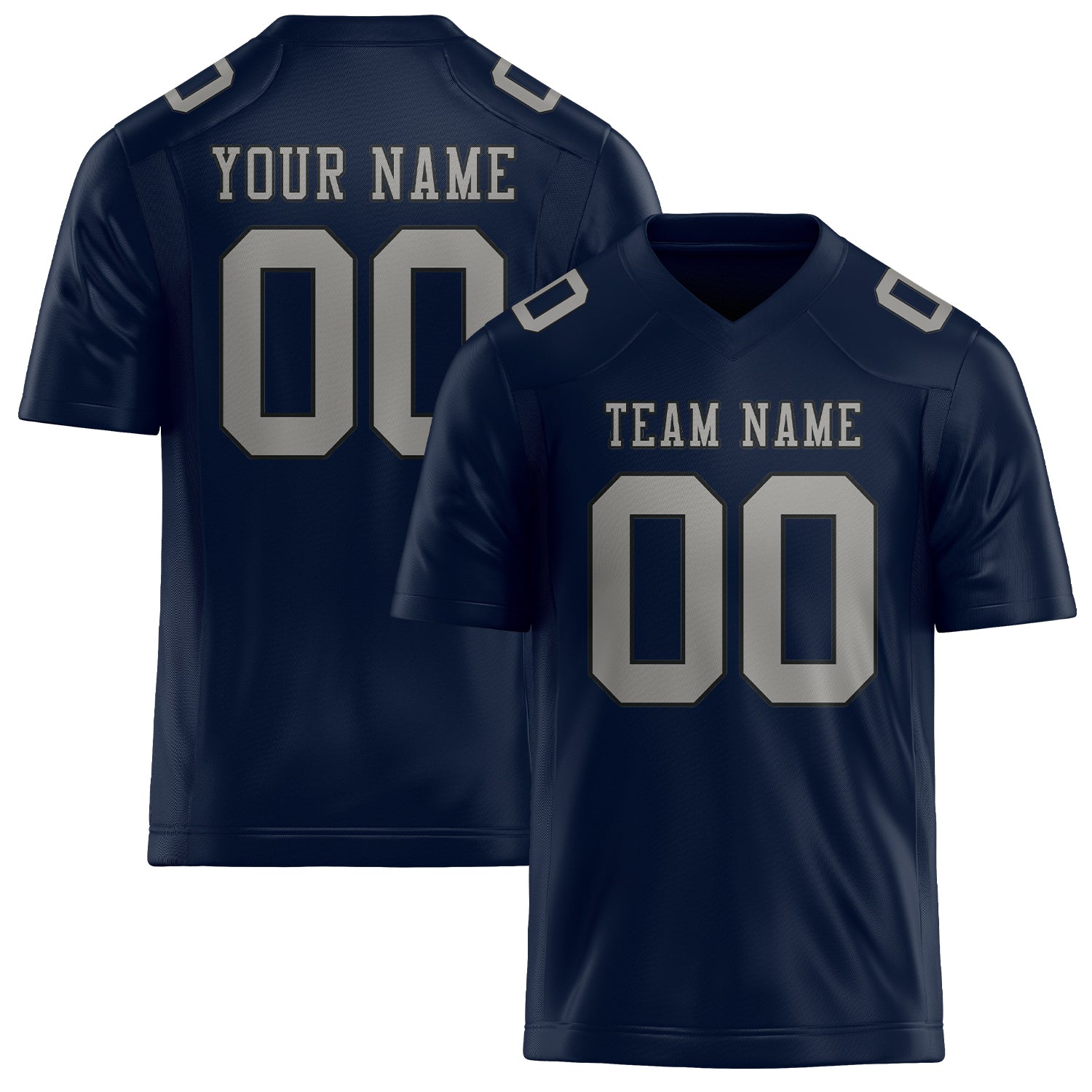 Maßgeschneidertes Professionelles Stahlblau Grau Rugbytrikot