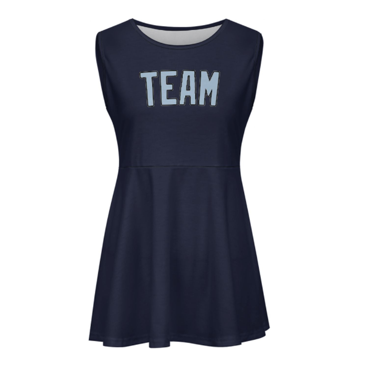 Maßgeschneidertes Stahlblau Hellblau Cheerleader-Kleid