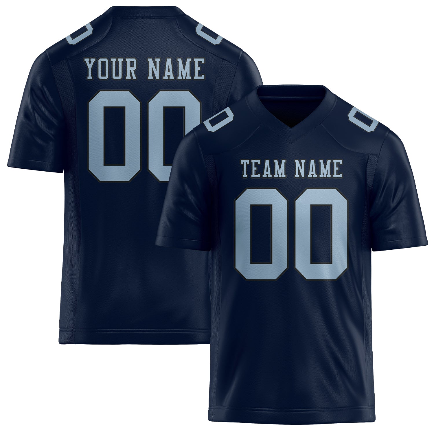 Maßgeschneidertes Professionelles Stahlblau Hellblau Rugbytrikot