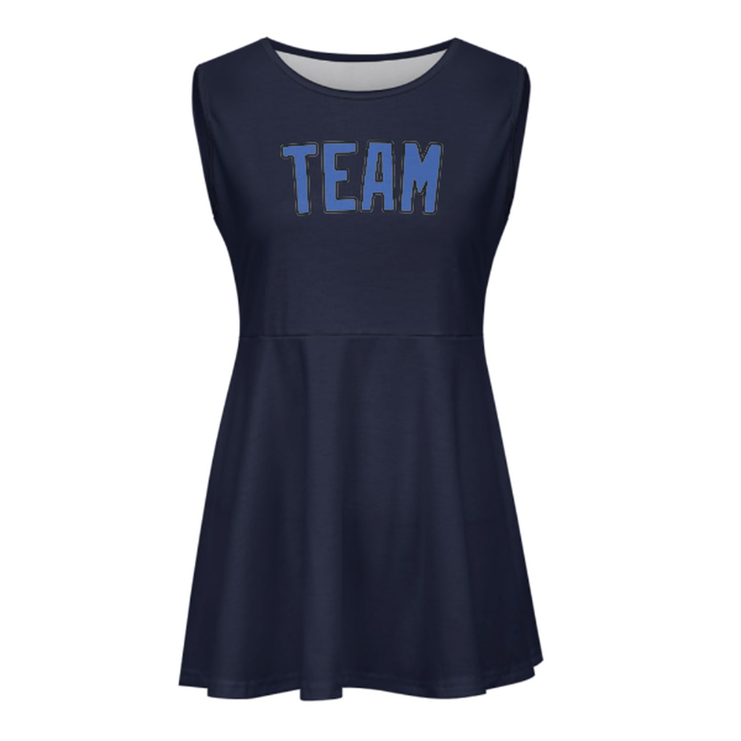 Maßgeschneidertes Stahlblau Himmelblau Cheerleader-Kleid
