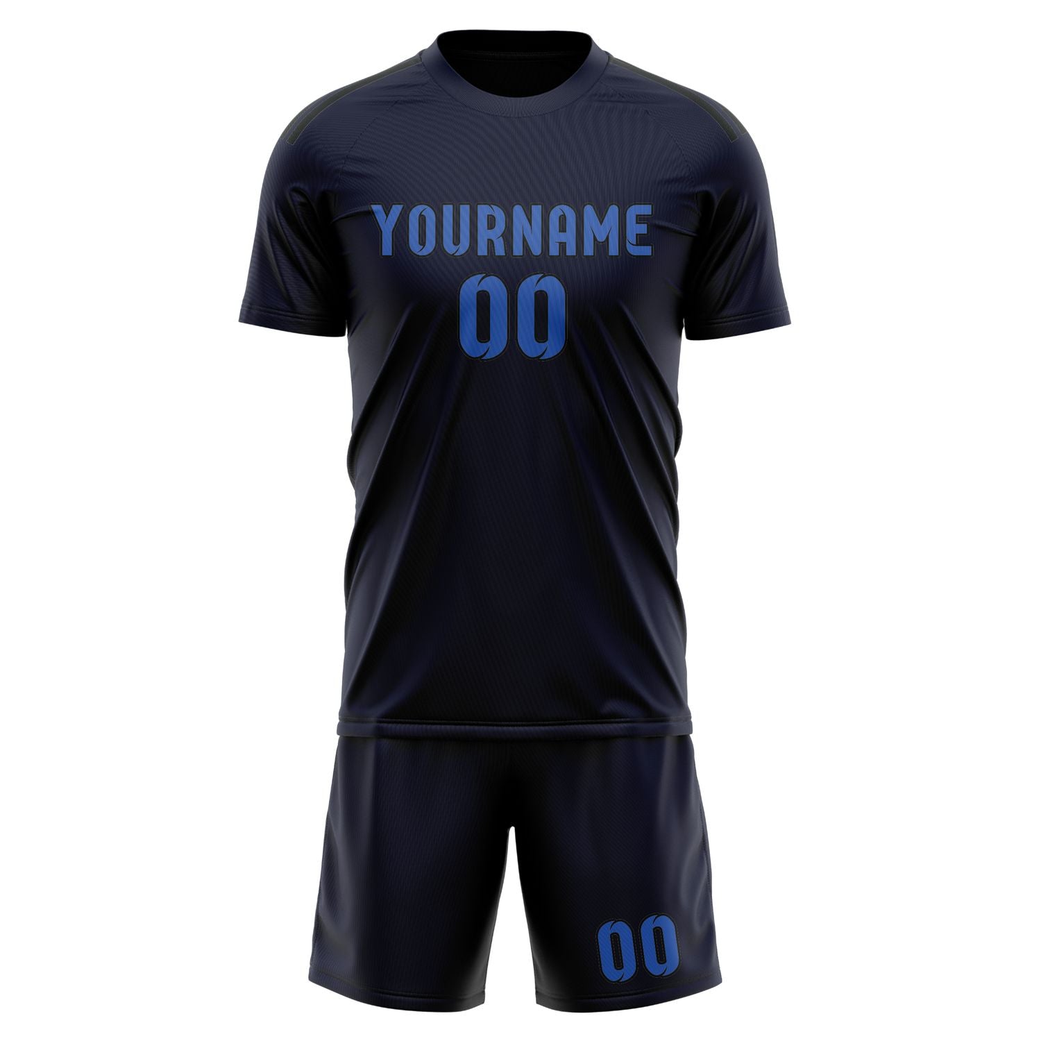 Maßgeschneidertes Professionelles Stahlblau Himmelblau Fußballtrikot-Set