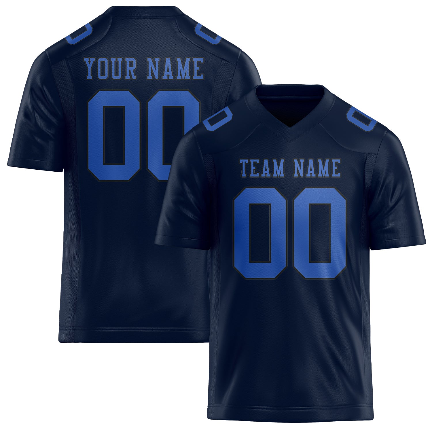 Maßgeschneidertes Professionelles Stahlblau Himmelblau Rugbytrikot