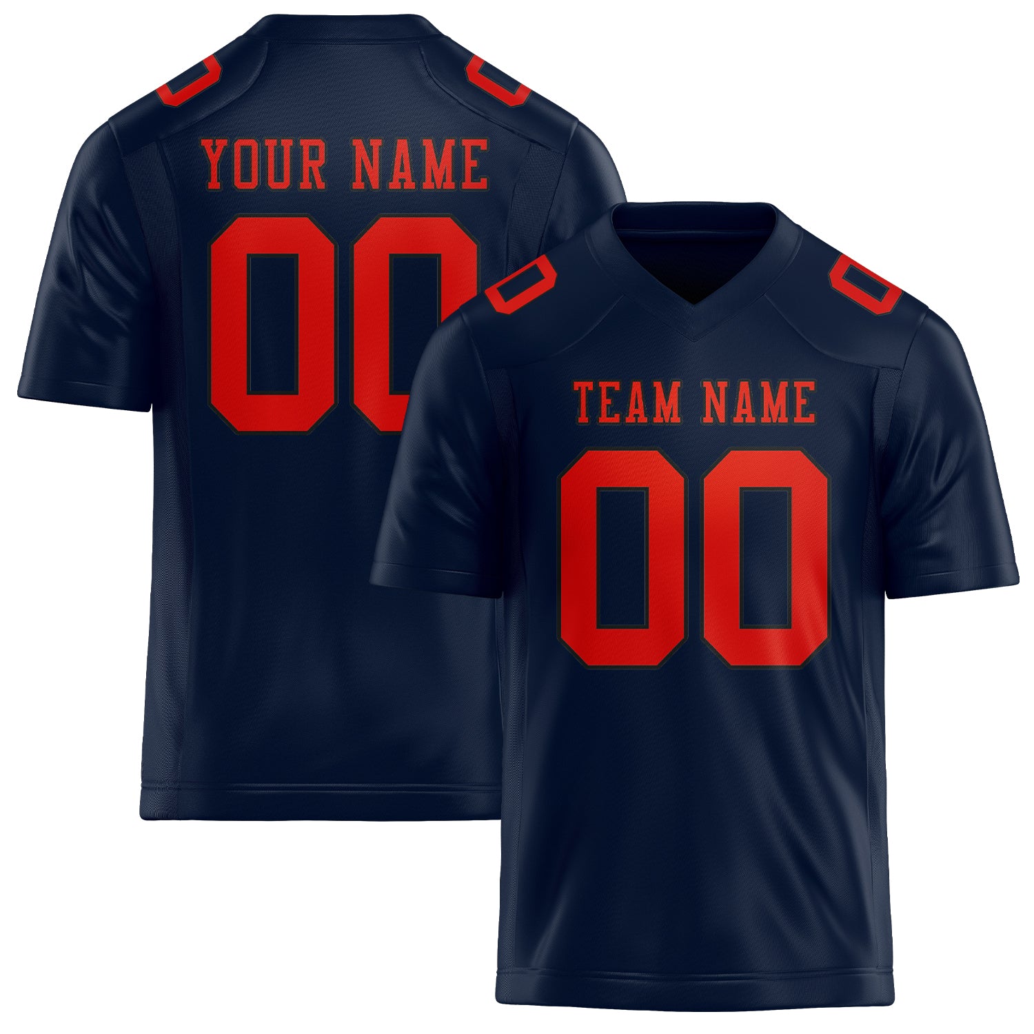 Maßgeschneidertes Professionelles Stahlblau Orangerot Rugbytrikot