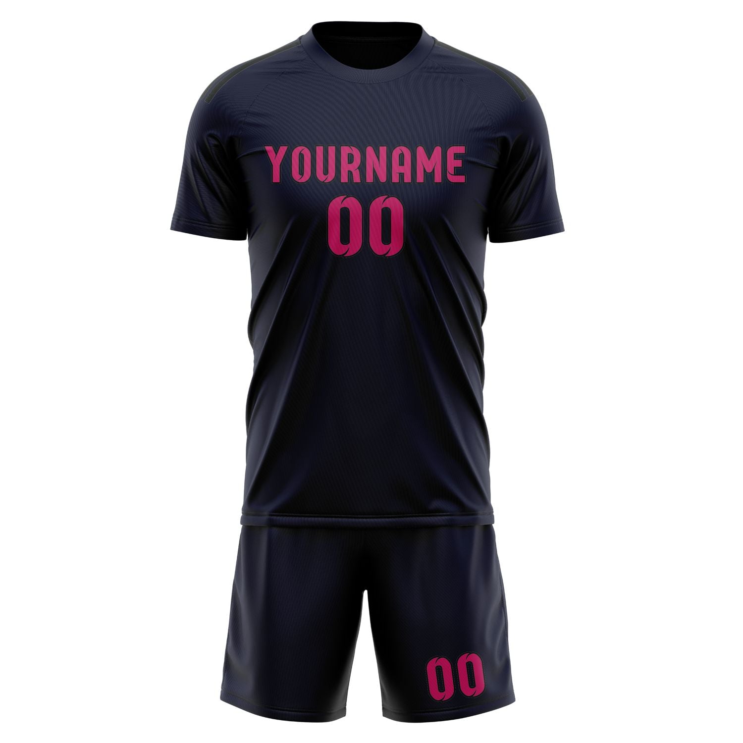 Maßgeschneidertes Professionelles Stahlblau Rosarot Fußballtrikot-Set