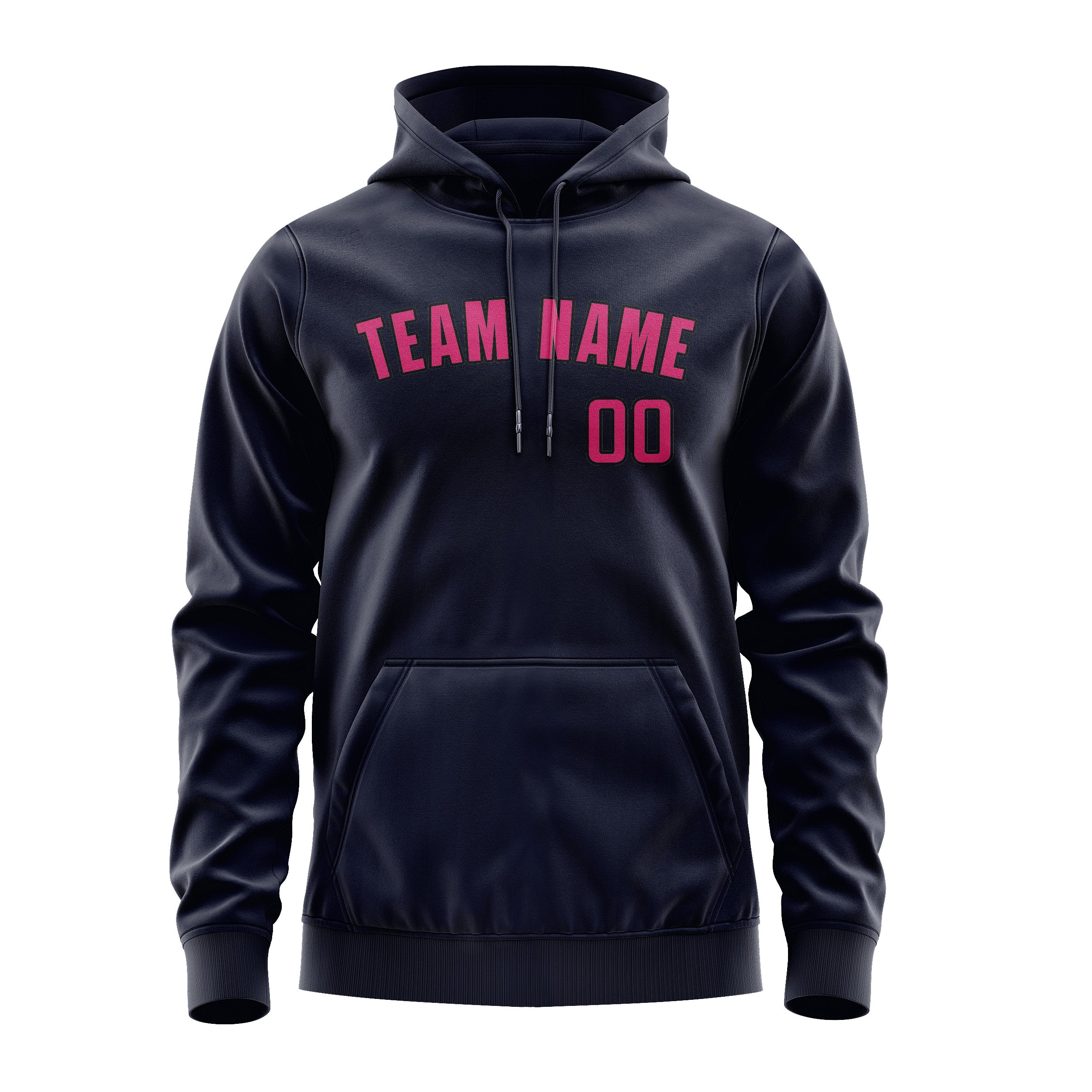 Maßgeschneidertes Stahlblau Rosarot Hoodie