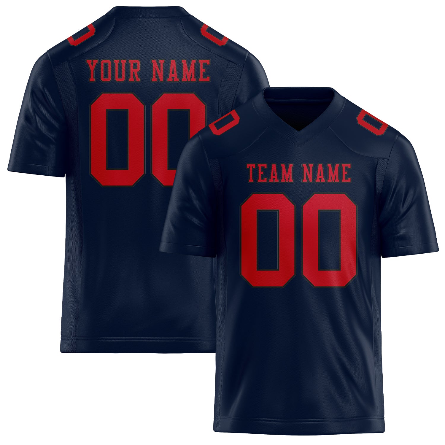 Maßgeschneidertes Professionelles Stahlblau Rot Rugbytrikot