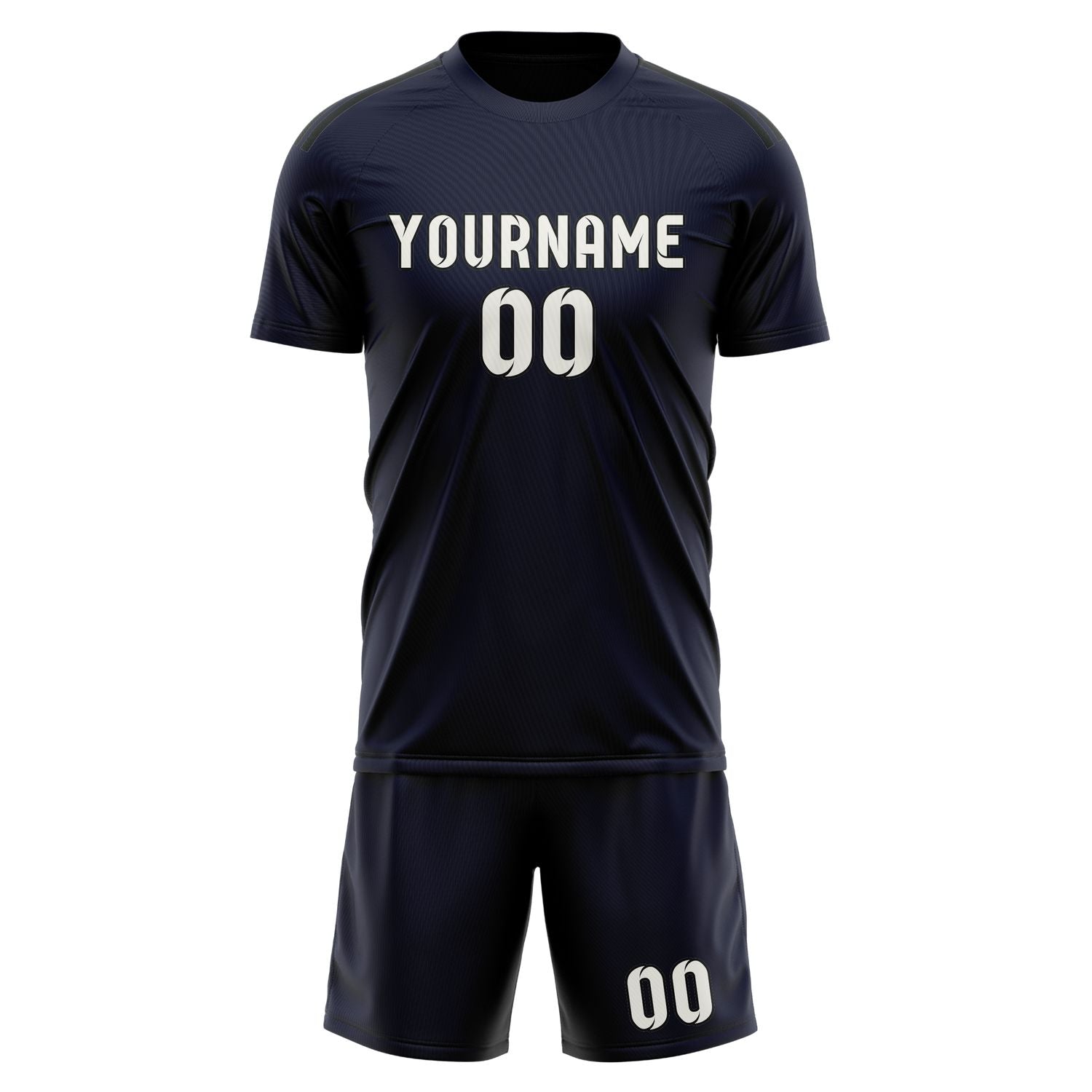 Maßgeschneidertes Professionelles Stahlblau Weiß Fußballtrikot-Set
