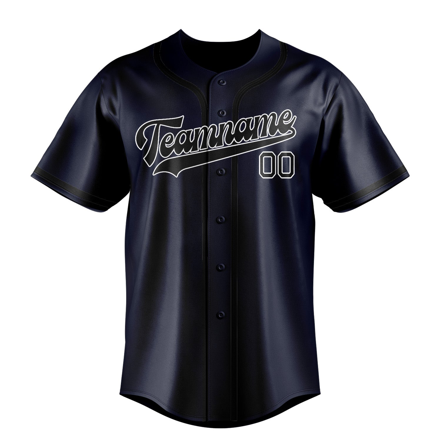 Benutzerdefiniertes Professionelles Stahlblau Schwarz Baseballtrikot
