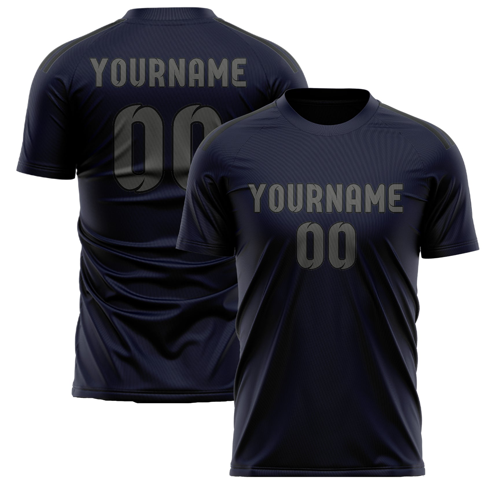 Benutzerdefiniertes Professionelles Stahlblau Dunkelgrau Fußballtrikot