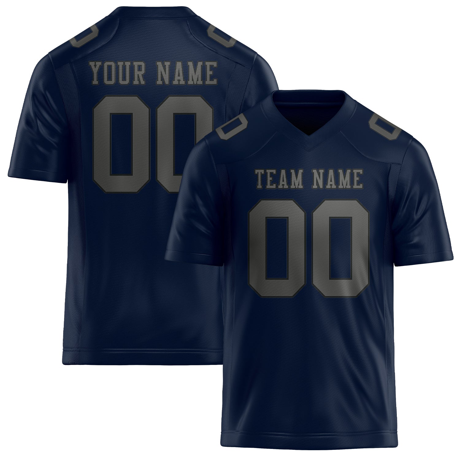 Maßgeschneidertes Professionelles Stahlblau Dunkelgrau Rugbytrikot