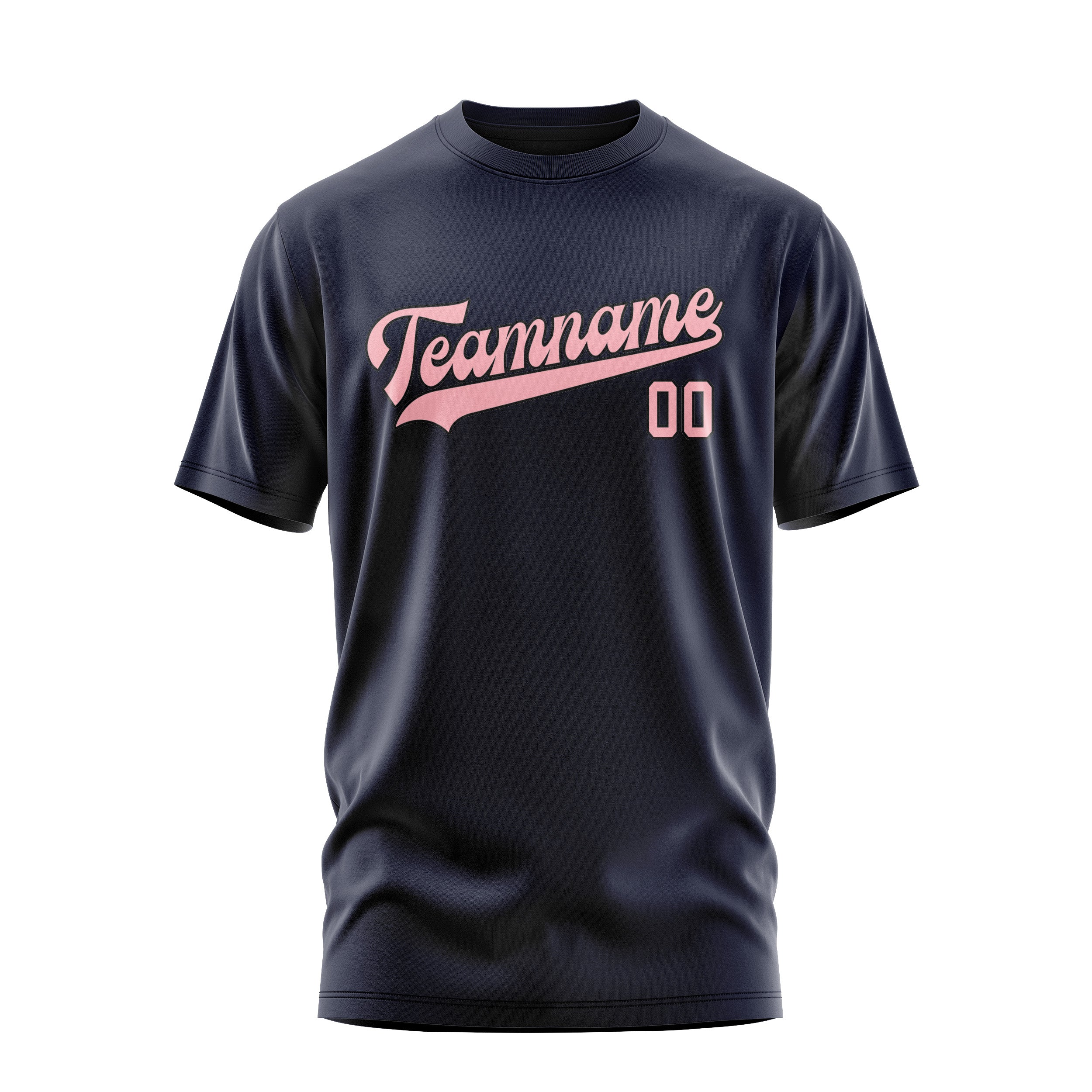 Maßgeschneidertes Stahlblau Rosa T-Shirt