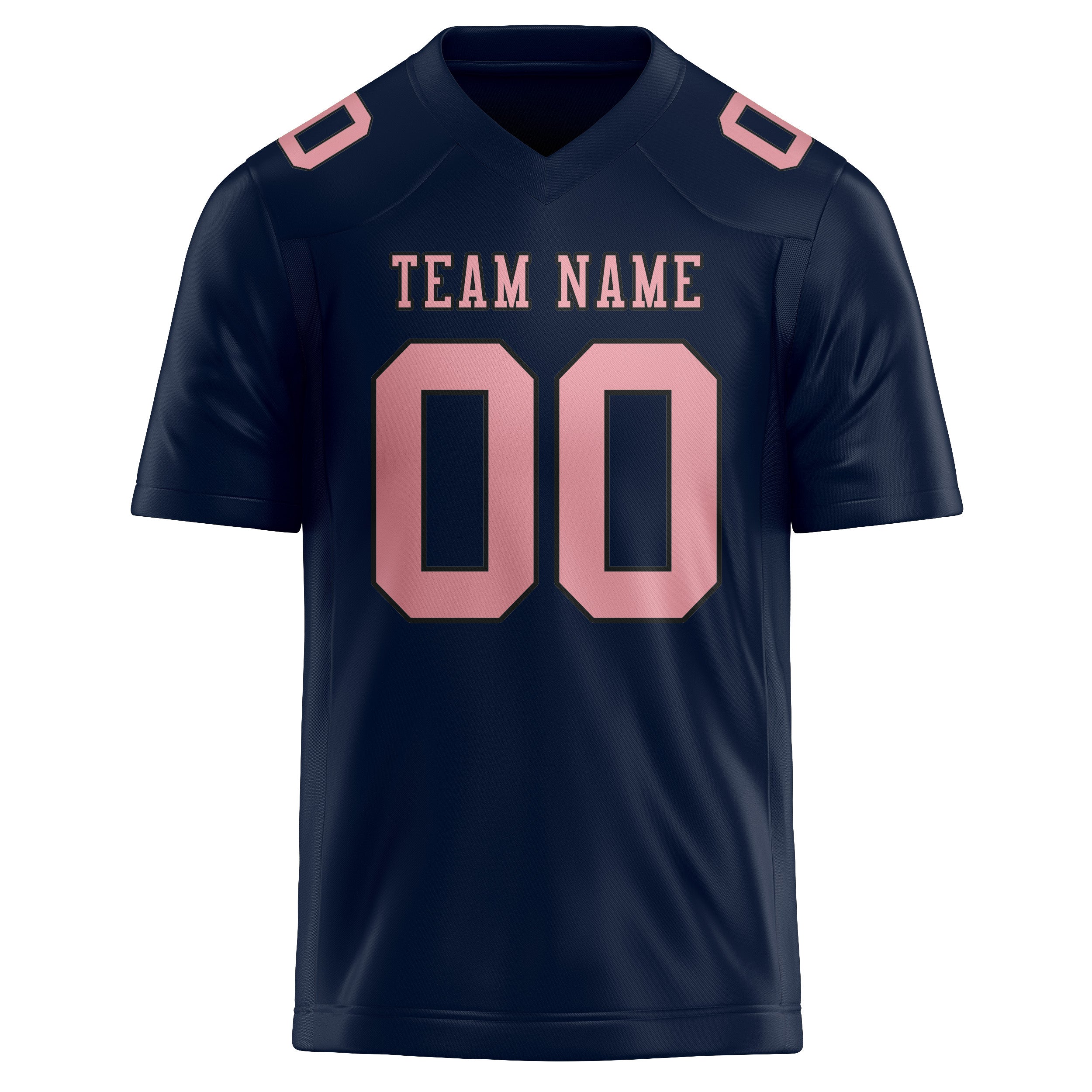 Maßgeschneidertes Professionelles Stahlblau Rosa Rugbytrikot