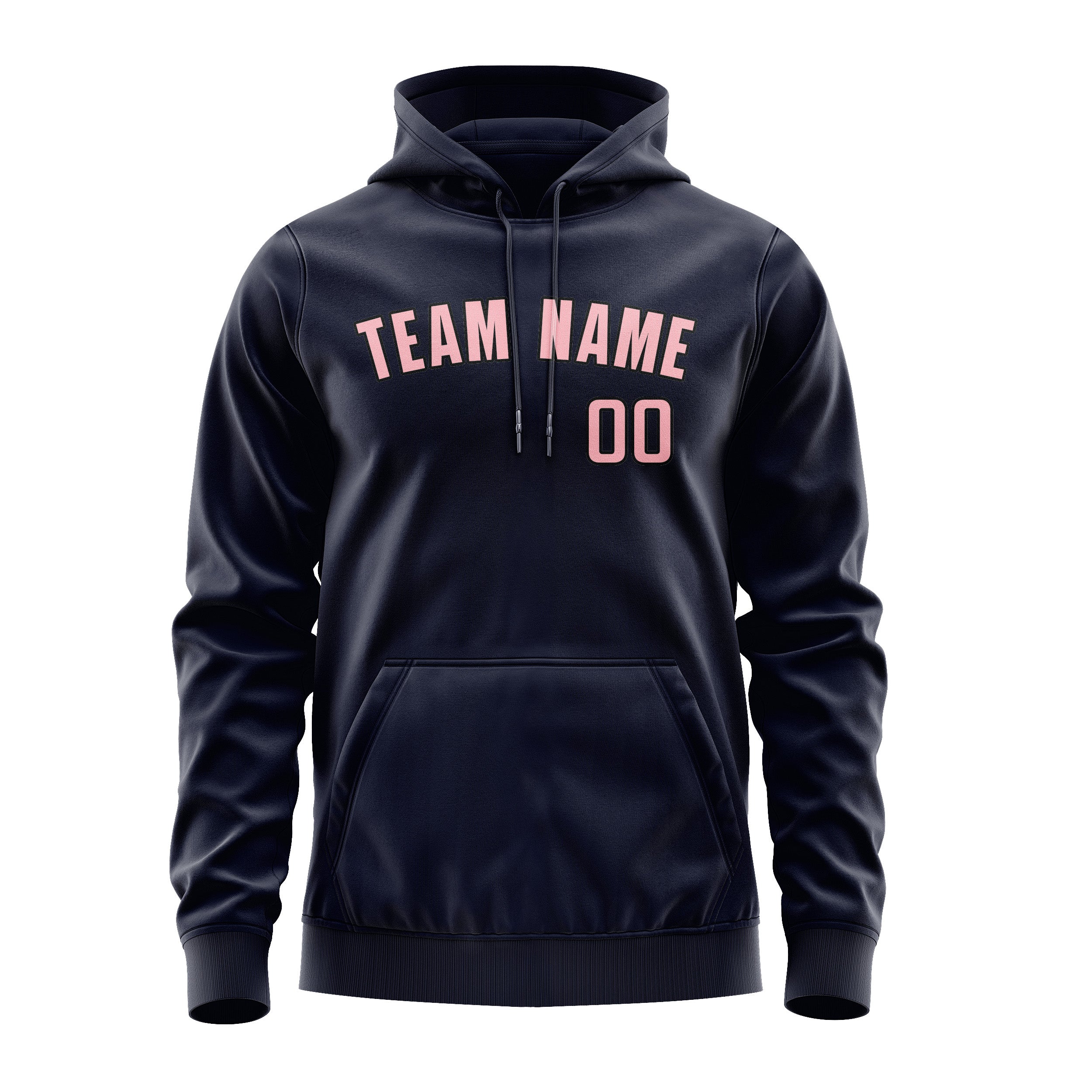 Maßgeschneidertes Stahlblau Rosa Hoodie