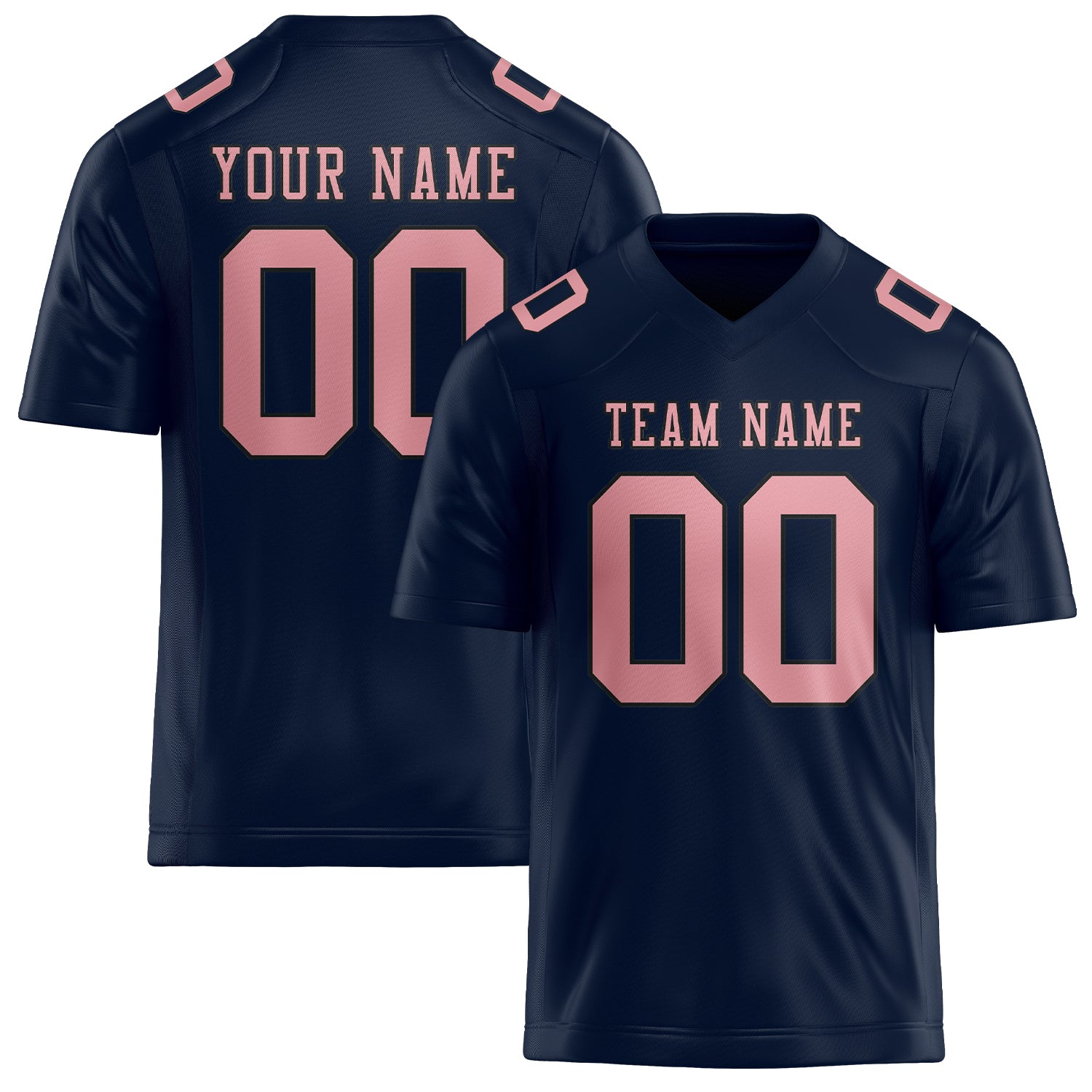 Maßgeschneidertes Professionelles Stahlblau Rosa Rugbytrikot