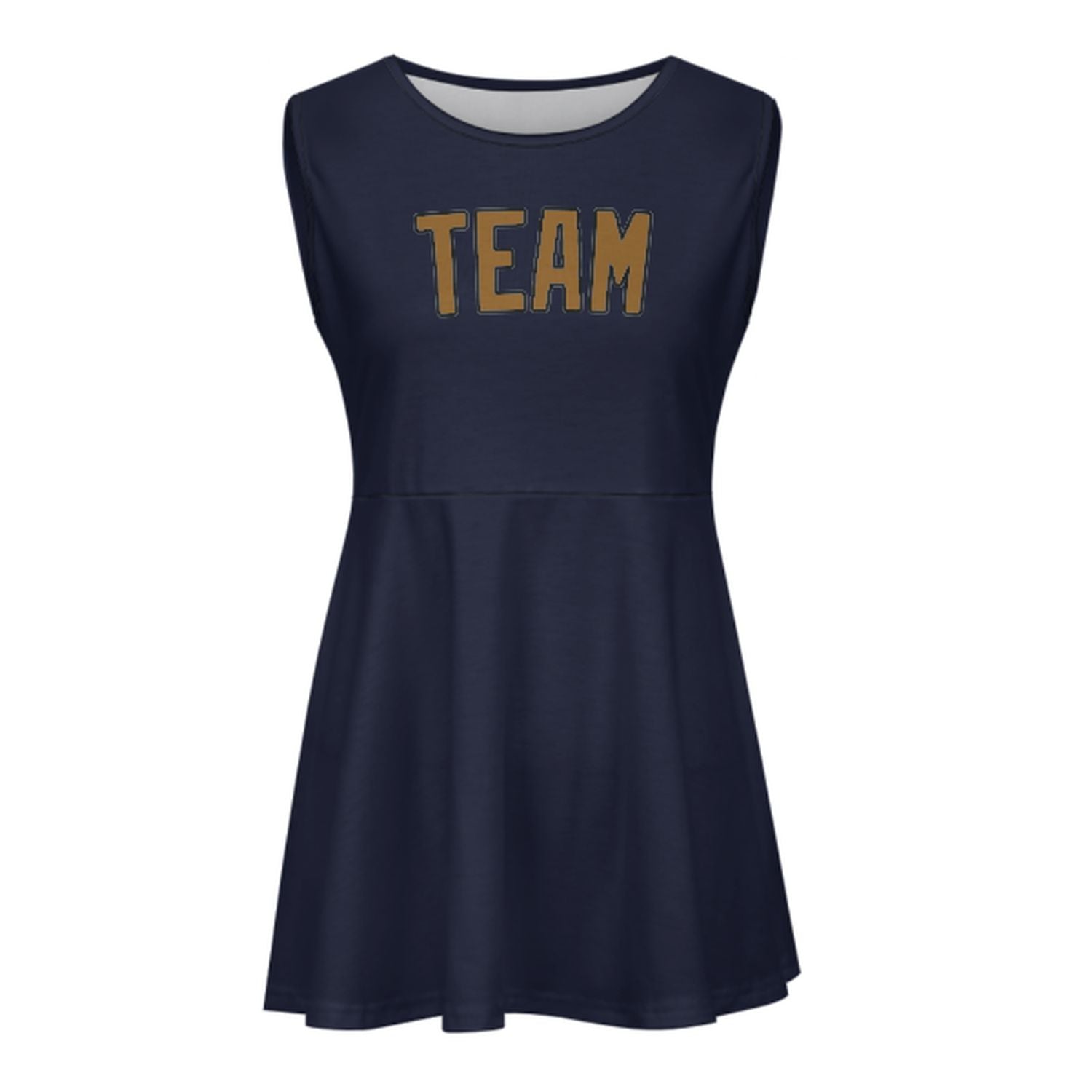 Maßgeschneidertes Stahlblau Khaki Cheerleader-Kleid
