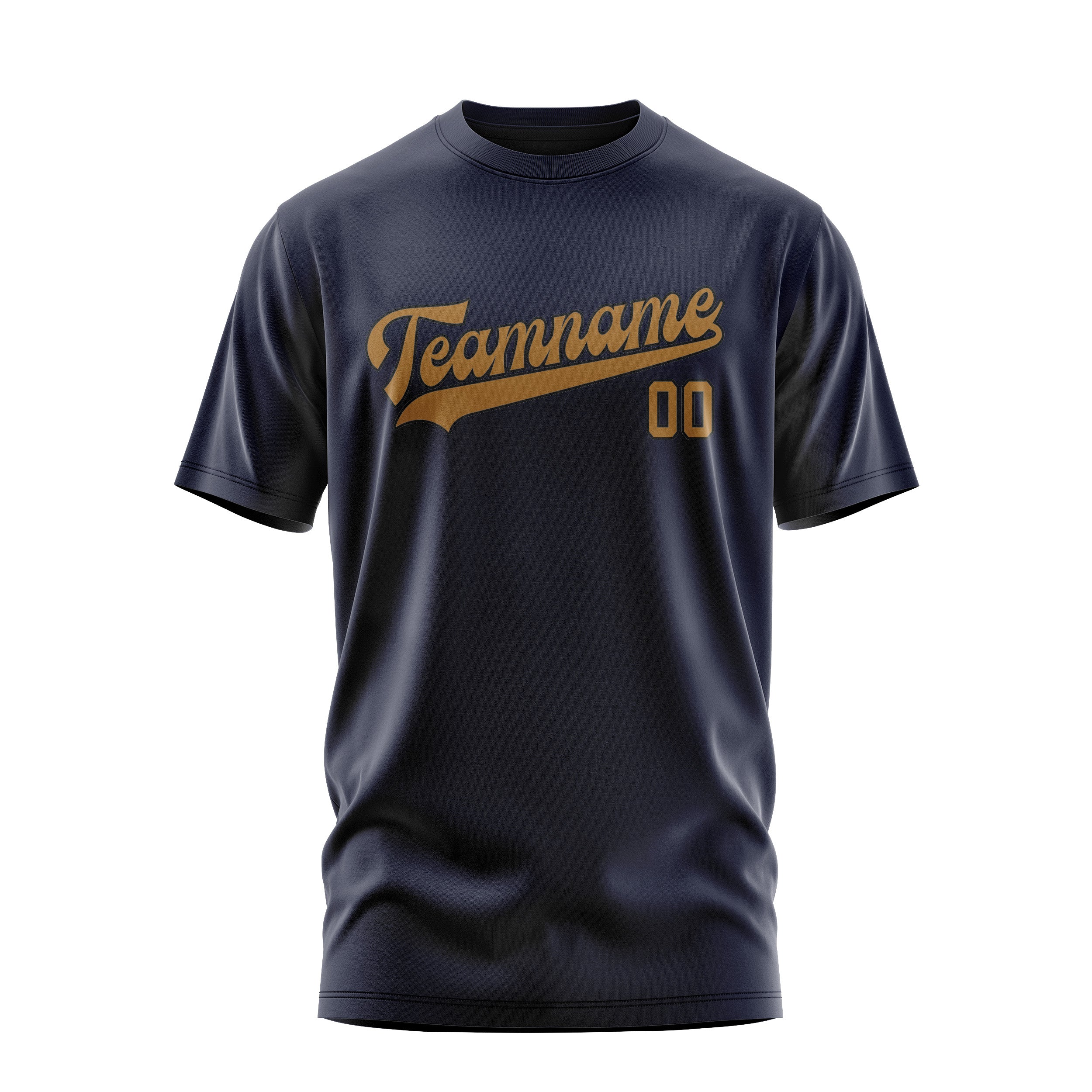 Maßgeschneidertes Stahlblau Khaki T-Shirt