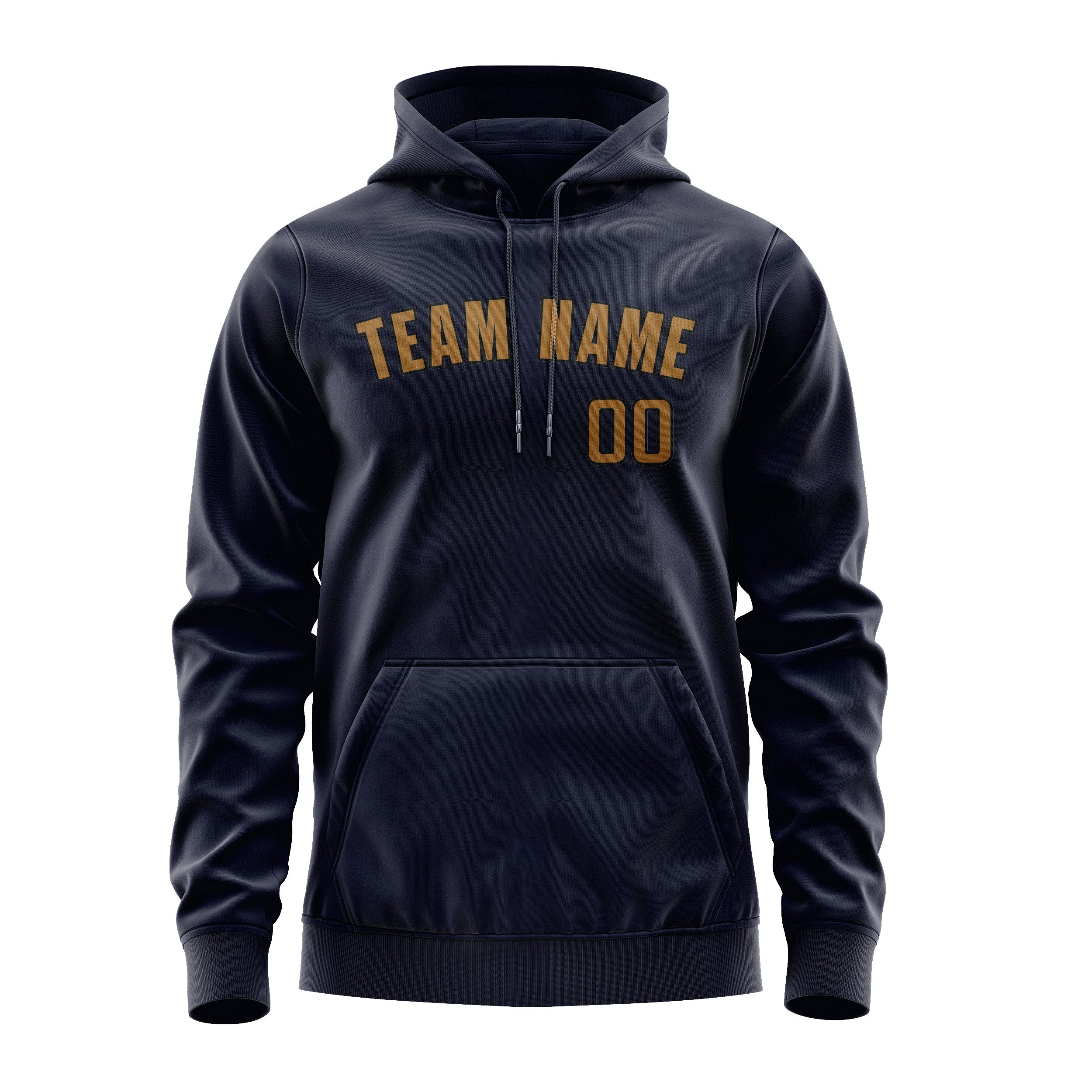Maßgeschneidertes Stahlblau Khaki Hoodie