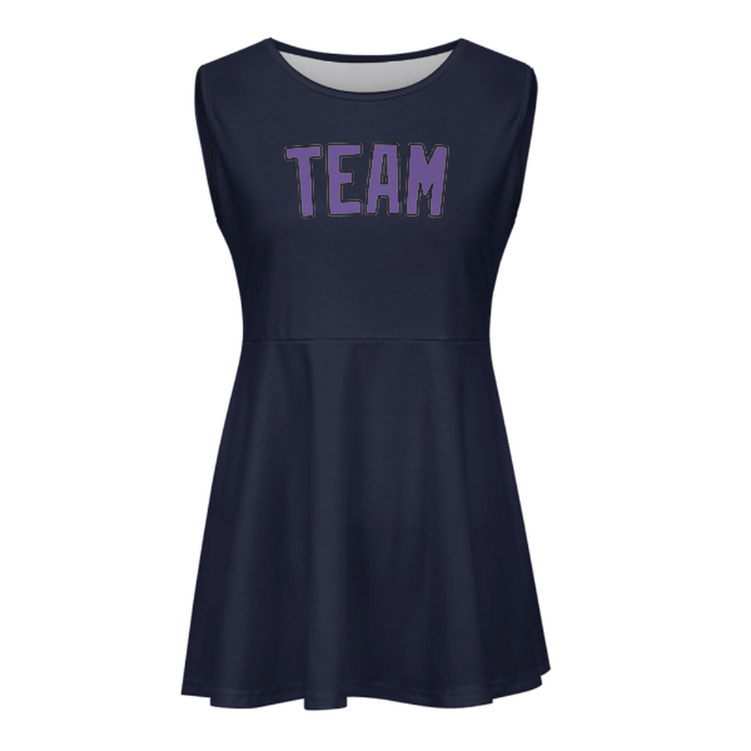 Maßgeschneidertes Stahlblau Lavendel Cheerleader-Kleid