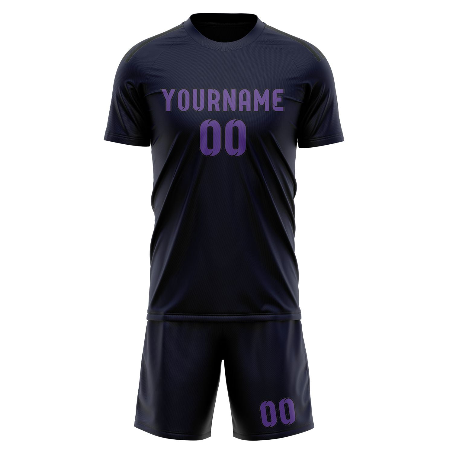 Maßgeschneidertes Professionelles Stahlblau Lavendel Fußballtrikot-Set