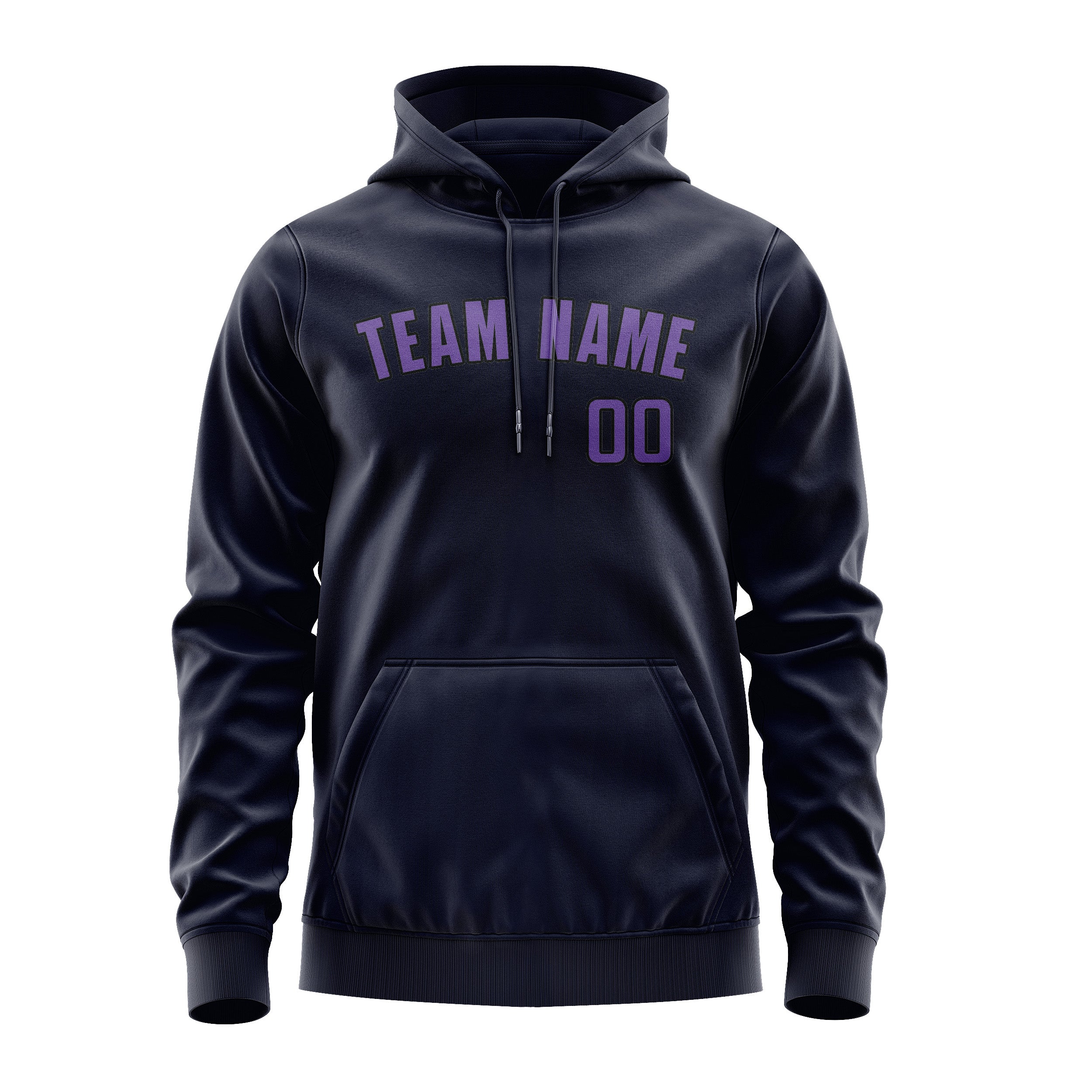 Maßgeschneidertes Stahlblau Lavendel Hoodie