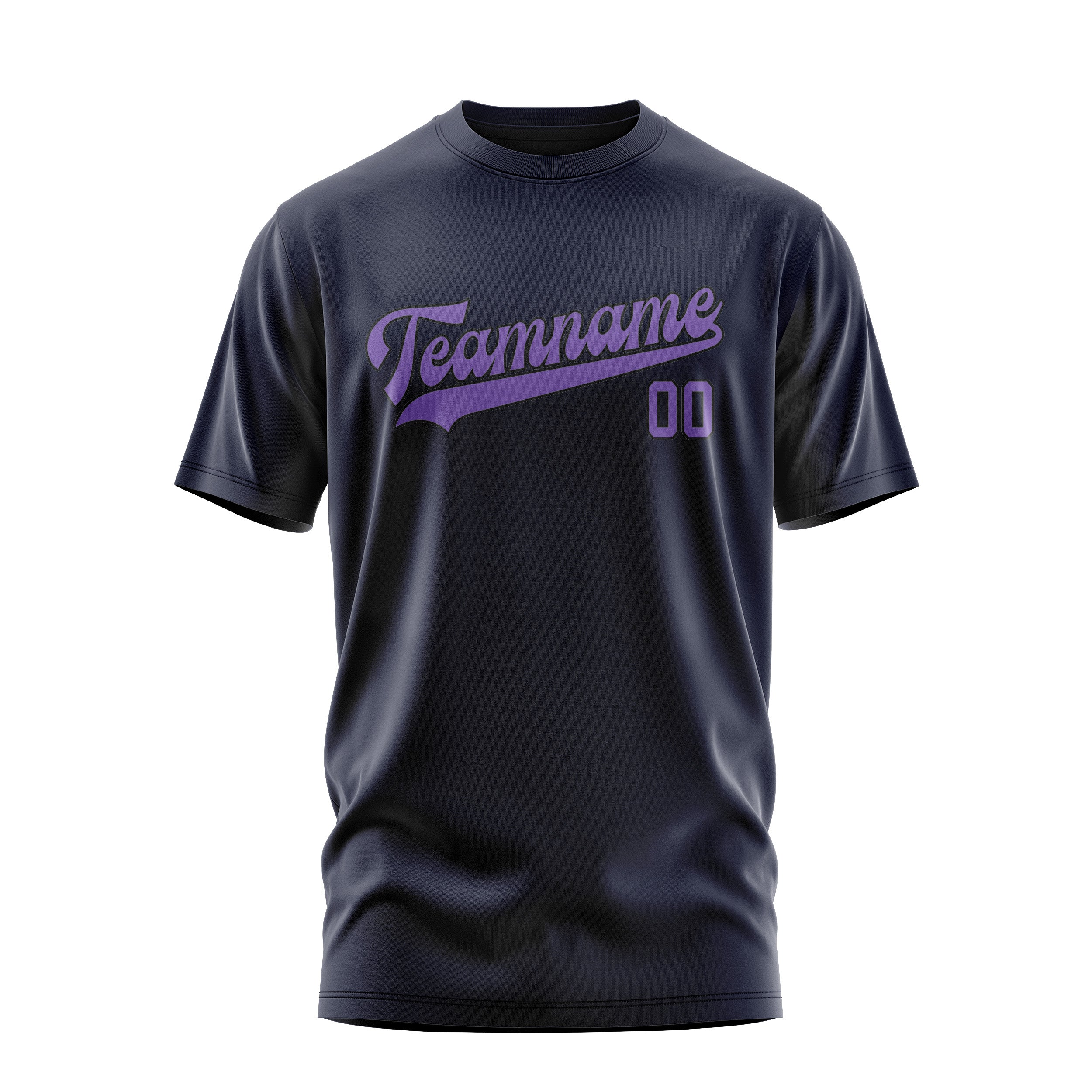Maßgeschneidertes Stahlblau Lavendel T-Shirt
