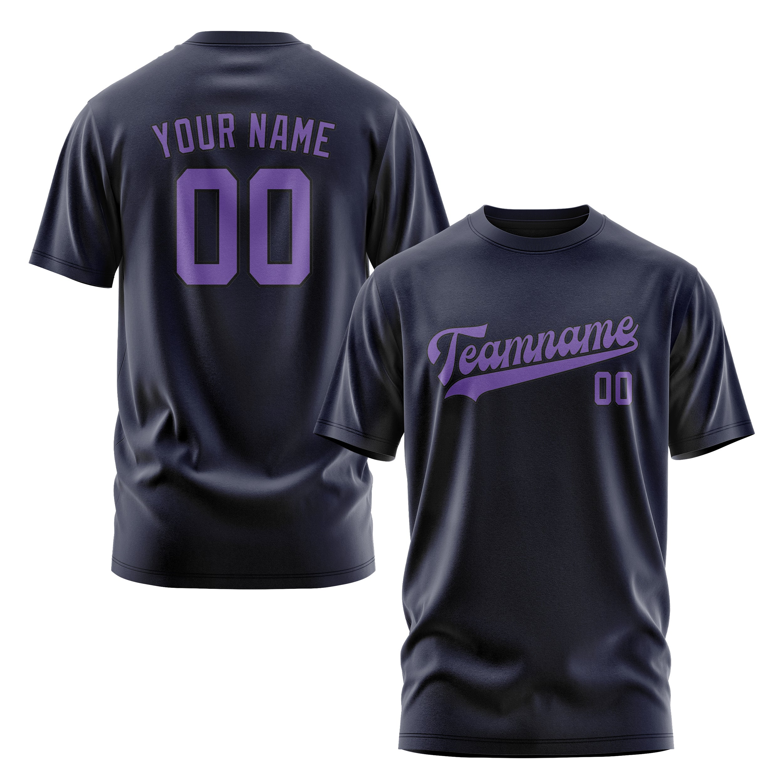 Maßgeschneidertes Stahlblau Lavendel T-Shirt