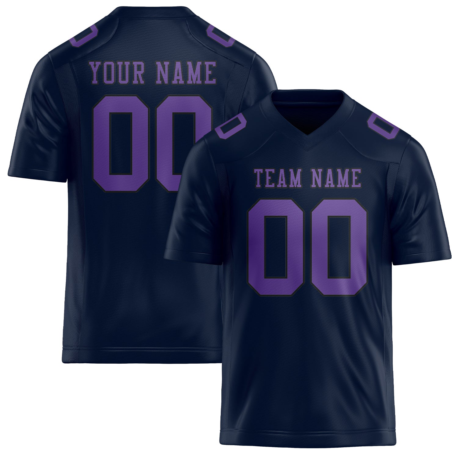 Maßgeschneidertes Professionelles Stahlblau Lavendel Rugbytrikot