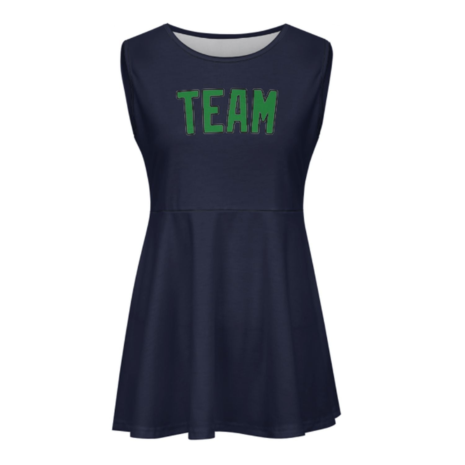 Maßgeschneidertes Stahlblau Smaragdgrün Cheerleader-Kleid