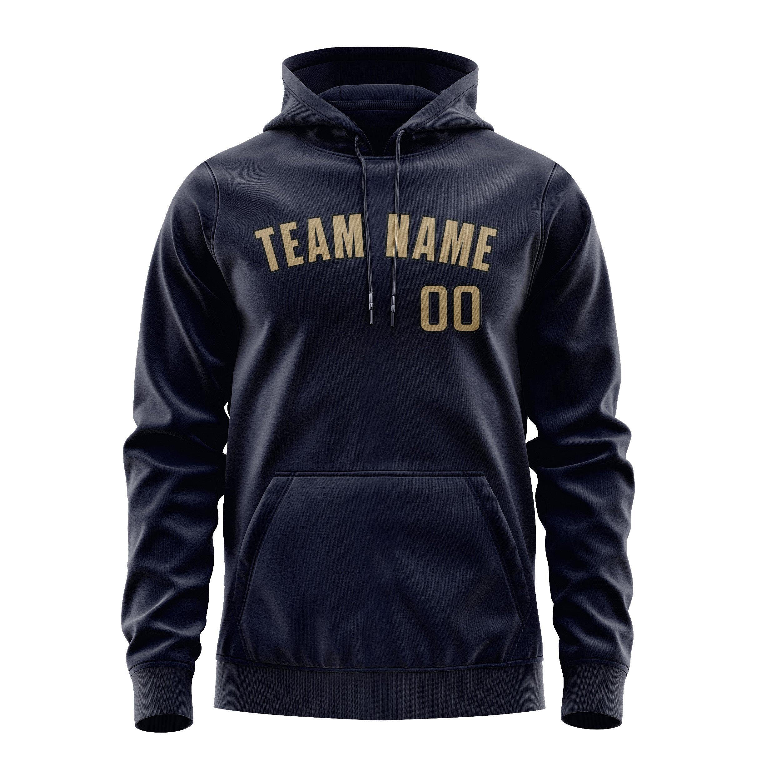 Maßgeschneidertes Stahlblau Hellkhaki Hoodie