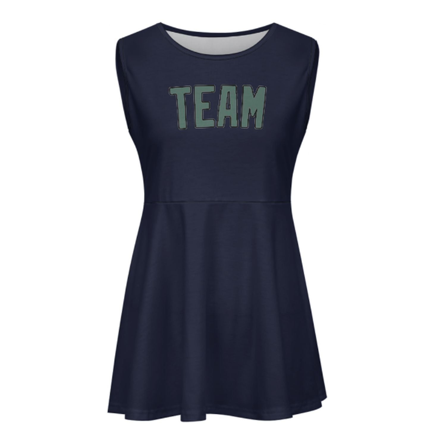 Maßgeschneidertes Stahlblau Blaugrün Cheerleader-Kleid