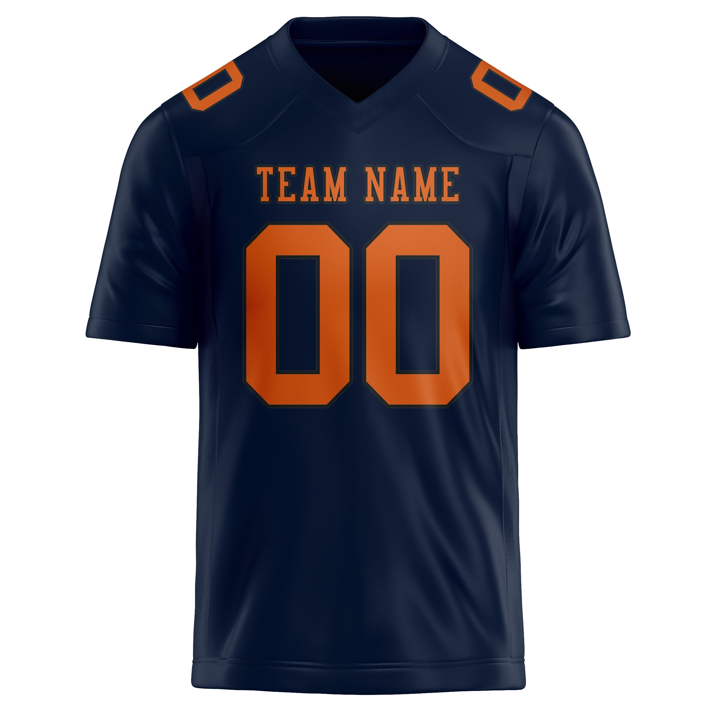 Maßgeschneidertes Professionelles Stahlblau Orange Rugbytrikot