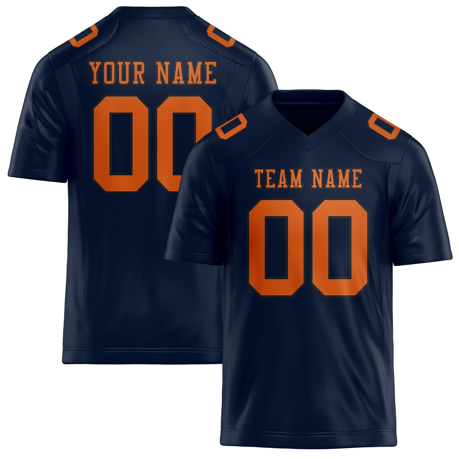 Maßgeschneidertes Professionelles Stahlblau Orange Rugbytrikot