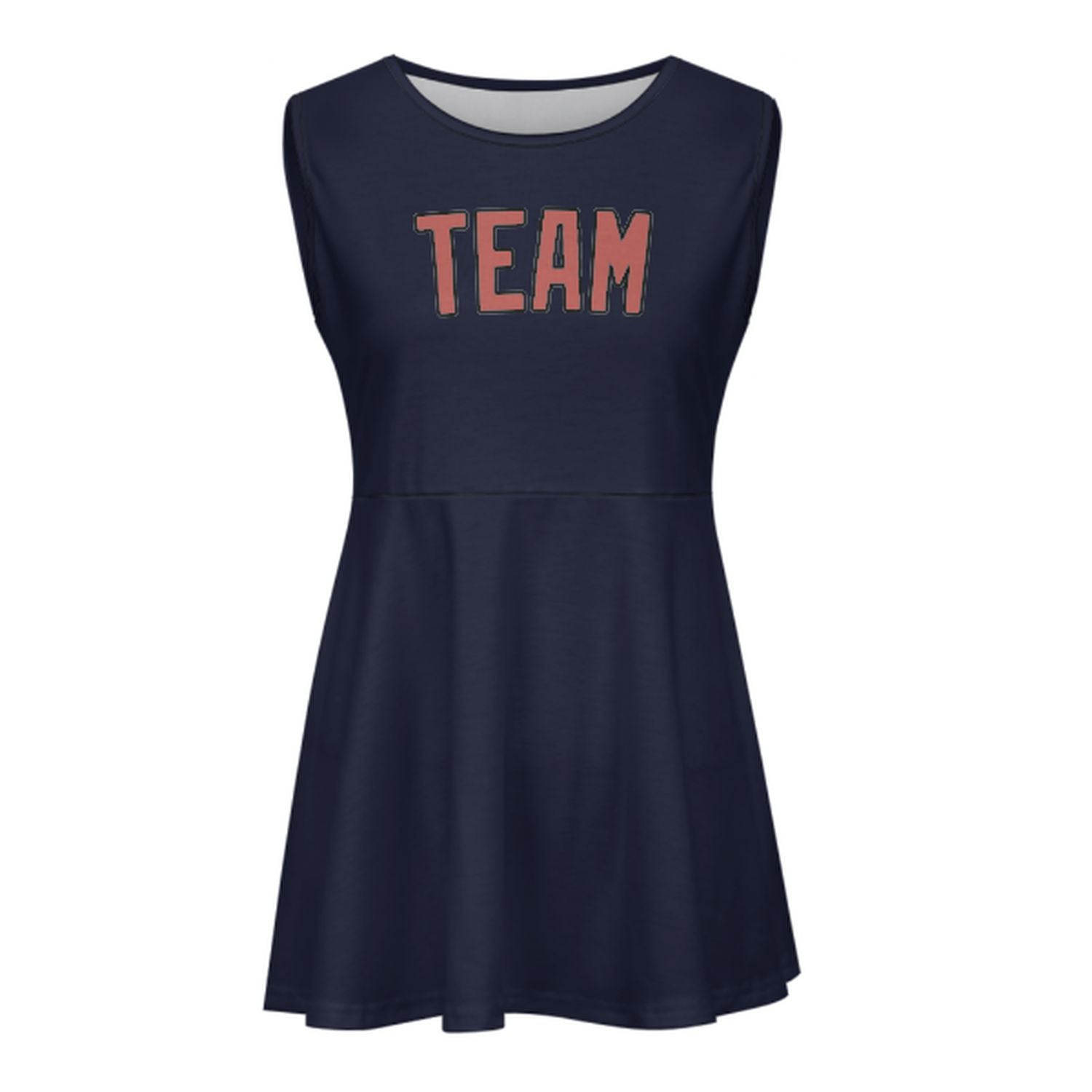 Maßgeschneidertes Stahlblau Kupferrose Cheerleader-Kleid